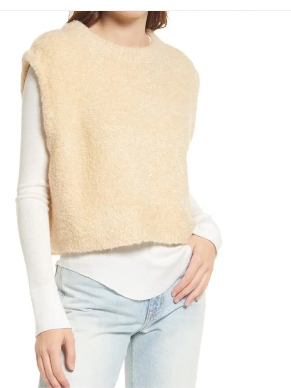 FREE PEOPLE 
Margot Sweater Vest - Tea Combo size small